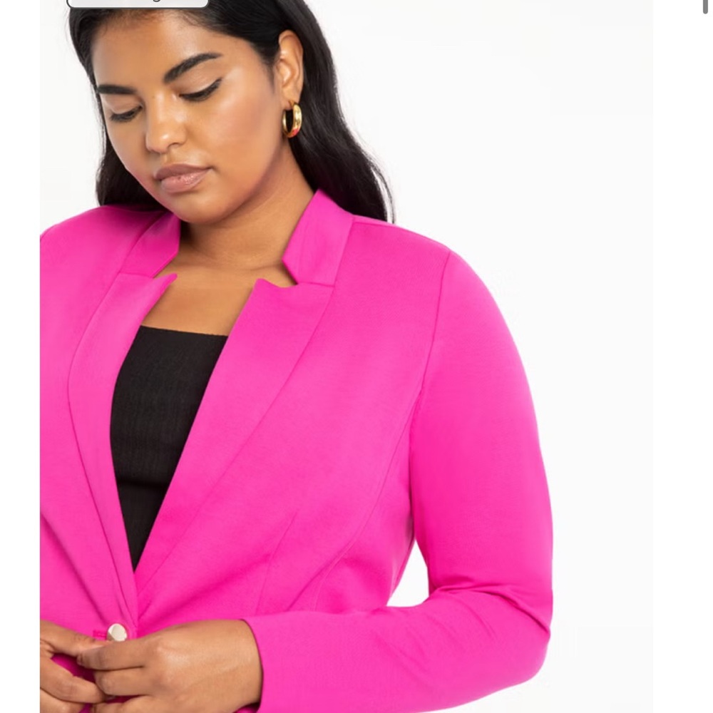 ELOQUII BERRY COLOR PRELOVED ULTIMATE STRETCH ONE BUTTON BLAZER 🩷 Size 26